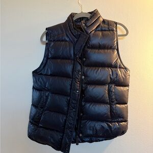 J. Crew Glossy Blue Puffer Vest
